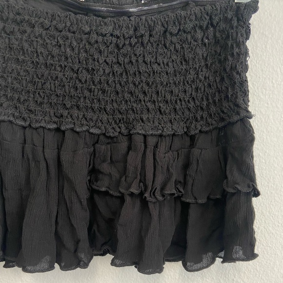 New Free People Adella Lace Tiered Corset Tube Top in Black Size XS - Picture 10 of 13